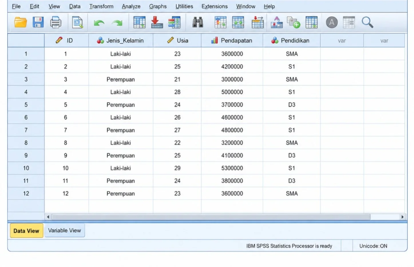 Layanan pengolahan data statistik SPSS dan analisis riset Queen Education Centre Sukoharjo